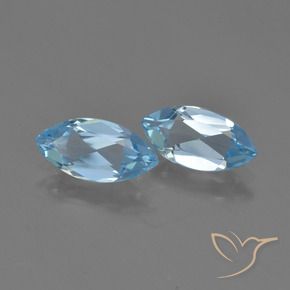 Pedras preciosas de Topázio Azul Suíço natural de 2.27 ct, Marquesa, VVS-VS