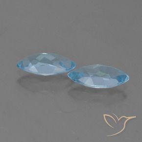 Pedras preciosas de Topázio Céu azul natural de 2.37 ct, Marquesa, VVS-VS