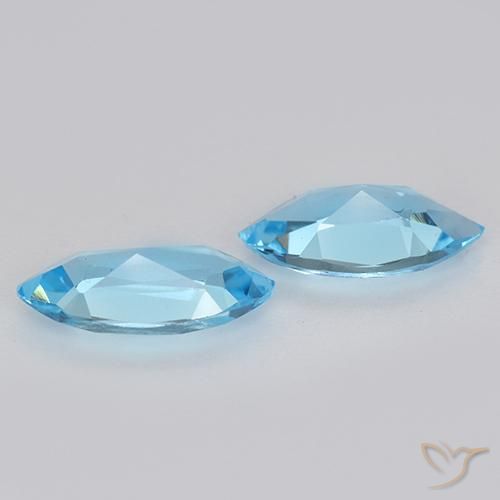 Pedras preciosas de Topázio Céu azul natural de 2.24 ct, Marquesa, VVS-VS