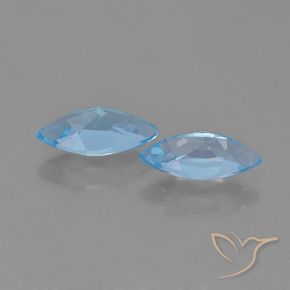 Pedras preciosas de Topázio Azul Suíço natural de 2.42 ct, Marquesa, VVS-VS