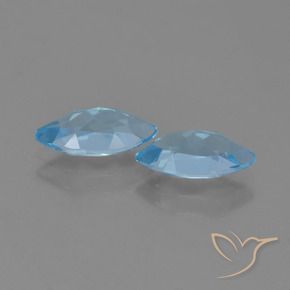 Pedras preciosas de Topázio Azul Suíço natural de 2.65 ct, Marquesa, VVS-VS