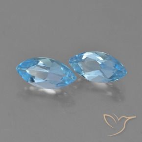 Pedras preciosas de Topázio Azul Suíço natural de 2.60 ct, Marquesa, VVS-VS