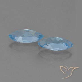 Pedras preciosas de Topázio Azul Suíço natural de 2.60 ct, Marquesa, VVS-VS