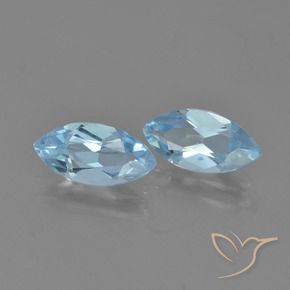Pedras preciosas de Topázio Céu azul natural de 2.43 ct, Marquesa, VVS-VS
