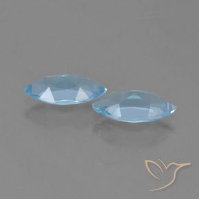 Pedras preciosas de Topázio Céu azul natural de 2.43 ct, Marquesa, VVS-VS