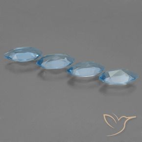 Pedras preciosas de Topázio Céu azul natural de 4.98 ct, Marquesa, VVS-VS
