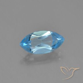 Topázio Azul Suíço Natural 1.27ct, Marquesa, VVS-VS