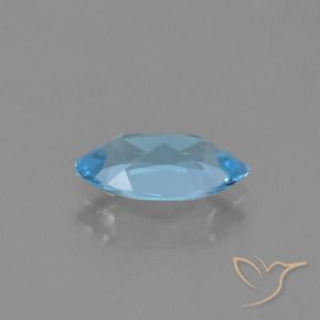 Topázio Azul Suíço Natural 1.27ct, Marquesa, VVS-VS