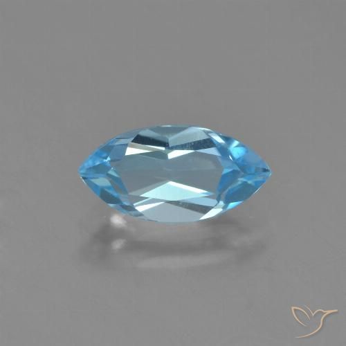1.34ct Natural Céu azul Topázio, Marquesa, VVS-VS