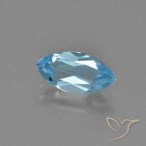 Topázio Céu azul Natural 1.34ct, Marquesa, VVS-VS