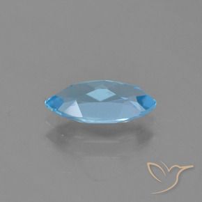 Topázio Céu azul Natural 1.34ct, Marquesa, VVS-VS