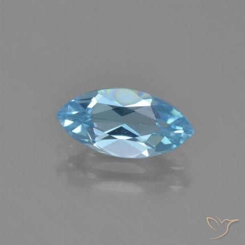 1.34ct Natural Céu azul Topázio, Marquesa, VVS-VS