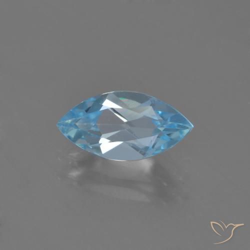 Topázio Azul Suíço Natural 1.31ct, Marquesa, VVS-VS