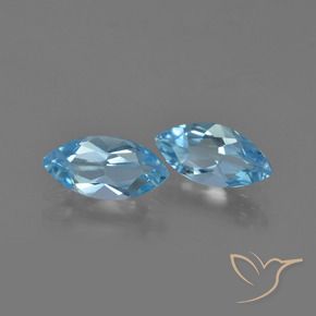 Pedras preciosas de Topázio Azul Suíço natural de 2.29 ct, Marquesa, VVS-VS