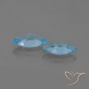Pedras preciosas de Topázio Azul Suíço natural de 2.29 ct, Marquesa, VVS-VS