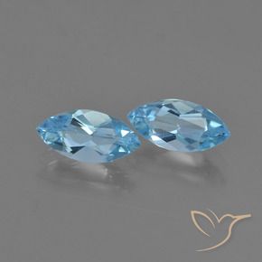 Pedras preciosas de Topázio Céu azul natural de 2.45 ct, Marquesa, VVS-VS