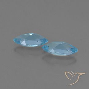 Pedras preciosas de Topázio Céu azul natural de 2.45 ct, Marquesa, VVS-VS