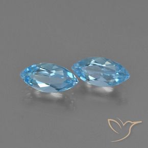 Pedras preciosas de Topázio Azul Suíço natural de 2.41 ct, Marquesa, VVS-VS