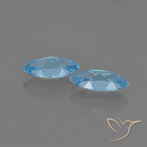 Pedras preciosas de Topázio Azul Suíço natural de 2.41 ct, Marquesa, VVS-VS