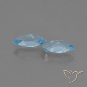 Pedras preciosas de Topázio Azul Suíço natural de 2.41 ct, Marquesa, VVS-VS