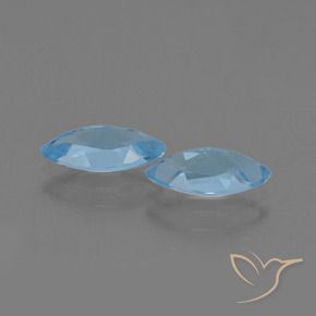 Pedras preciosas de Topázio Azul Suíço natural de 2.48 ct, Marquesa, VVS-VS