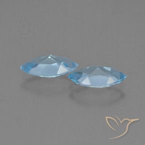 Pedras preciosas de Topázio Céu azul natural de 2.61 ct, Marquesa, VVS-VS