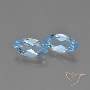 Pedras preciosas de Topázio Céu azul natural de 2.44 ct, Marquesa, VVS-VS