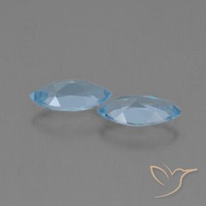 Pedras preciosas de Topázio Céu azul natural de 2.44 ct, Marquesa, VVS-VS