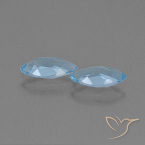 Pedras preciosas de Topázio Céu azul natural de 2.25 ct, Marquesa, VVS-VS