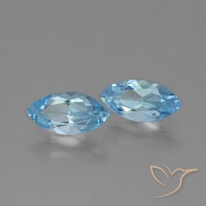 Pedras preciosas de Topázio Azul Suíço natural de 2.71 ct, Marquesa, VVS-VS