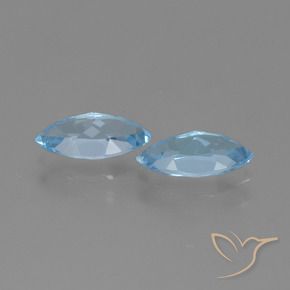 Pedras preciosas de Topázio Azul Suíço natural de 2.71 ct, Marquesa, VVS-VS