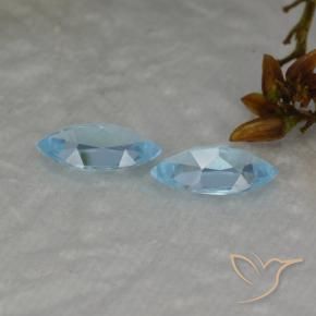 Pedras preciosas de Topázio Azul Suíço natural de 2.22 ct, Marquesa, VVS-VS