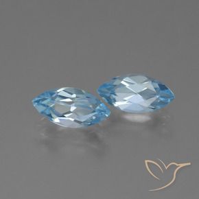 Pedras preciosas de Topázio Céu azul natural de 2.71 ct, Marquesa, VVS-VS