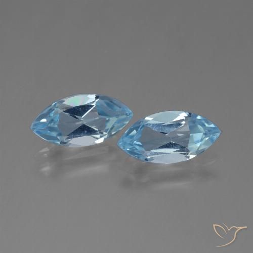 2.49ctw Natural Céu azul Topázio, Marquesa, VVS-VS