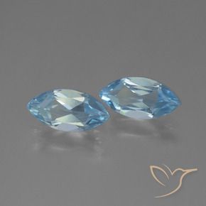 Pedras preciosas de Topázio Céu azul natural de 2.49 ct, Marquesa, VVS-VS