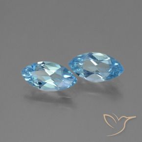 Pedras preciosas de Topázio Céu azul natural de 2.55 ct, Marquesa, VVS-VS