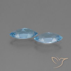 Pedras preciosas de Topázio Céu azul natural de 2.55 ct, Marquesa, VVS-VS