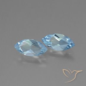 Pedras preciosas de Topázio Céu azul natural de 2.12 ct, Marquesa, VVS-VS