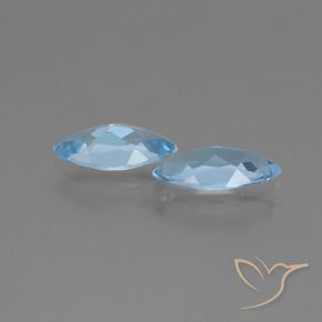 Pedras preciosas de Topázio Céu azul natural de 2.12 ct, Marquesa, VVS-VS