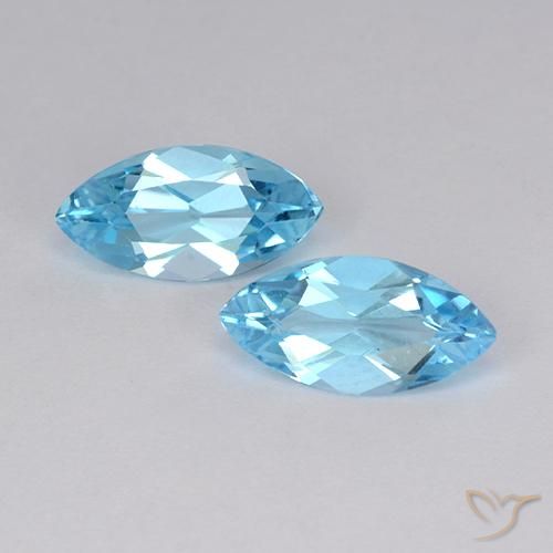 2.51ctw Natural Céu azul Topázio, Marquesa, VVS-VS