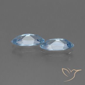 Pedras preciosas de Topázio Céu azul natural de 2.52 ct, Marquesa, VVS-VS