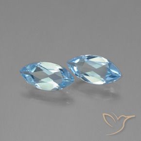 Pedras preciosas de Topázio Céu azul natural de 2.13 ct, Marquesa, VVS-VS
