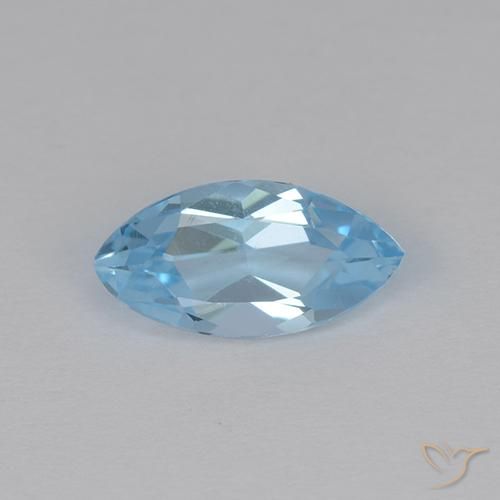 1.36ct Natural Céu azul Topázio, Marquesa, VVS-VS