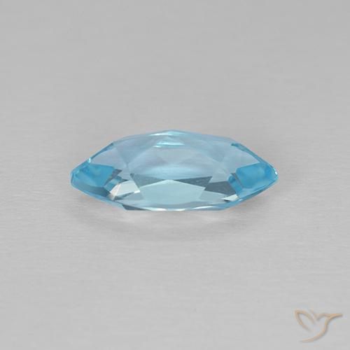 Topázio Céu azul Natural 1.38ct, Marquesa, VVS-VS