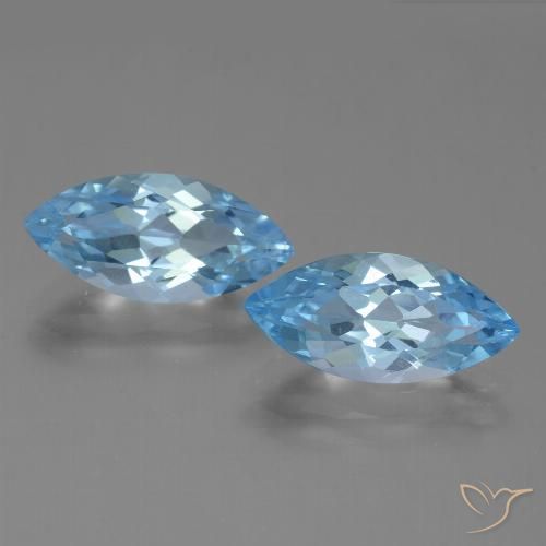 7.20ctw Natural Céu azul Topázio, Marquesa, VVS