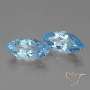 Pedras preciosas de Topázio Céu azul natural de 7.20 ct, Marquesa, VVS
