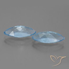 Pedras preciosas de Topázio Céu azul natural de 7.40 ct, Marquesa, VVS
