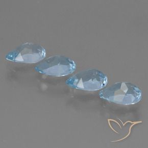 Pedras preciosas de Topázio Céu azul natural de 3.51 ct, Formato de pêra, VVS-VS