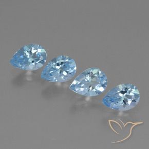 Pedras preciosas de Topázio Céu azul natural de 3.33 ct, Formato de pêra, VVS-VS