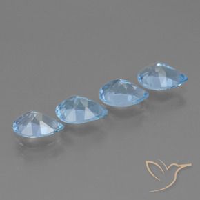 Pedras preciosas de Topázio Céu azul natural de 3.33 ct, Formato de pêra, VVS-VS